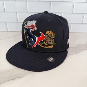 Houston Texans Hat Cap Fitted Mens 7 1/8 NFL Football Texas Flag 59FIFTY New Era
